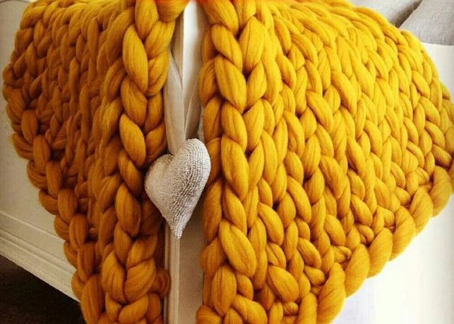 Thick Hand woven blanket