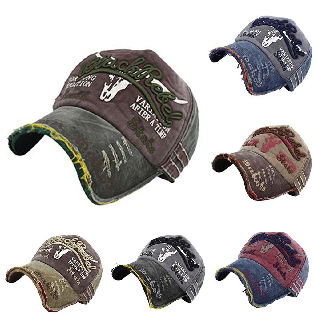Retro Canvas Baseball Cap Hat For Women Men Vintage Dad Hat Letter Outdoor Sports Caps Hip Hop Hats
