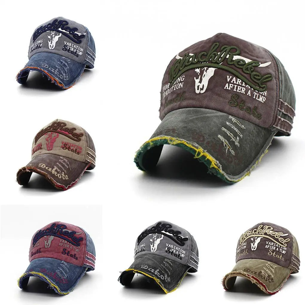 Retro Canvas Baseball Cap Hat For Women Men Vintage Dad Hat Letter Outdoor Sports Caps Hip Hop Hats