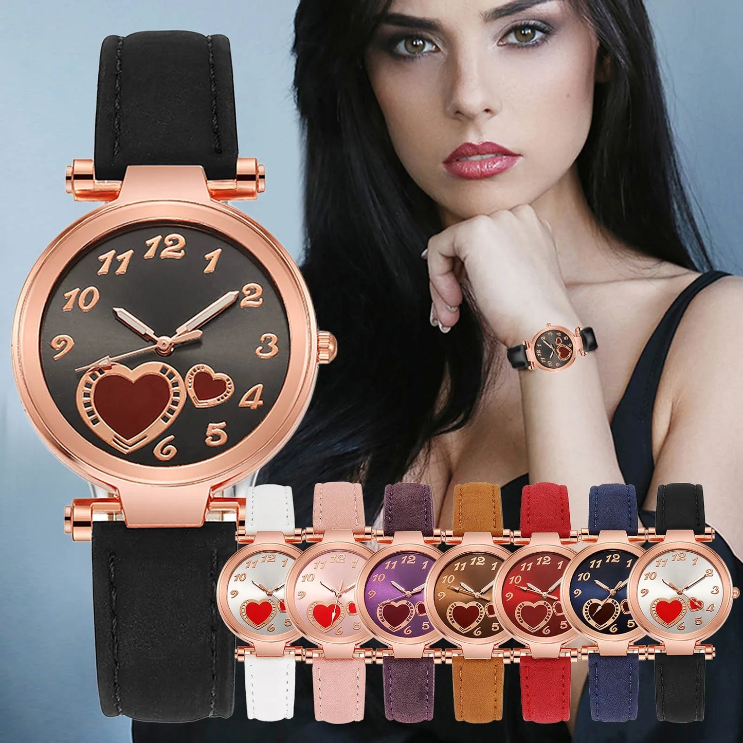 Women's Watches Brand Luxury Fashion Ladies Watch Leather Watch Women Female Quartz Wristwatches Montre Femme Relogio Feminino
