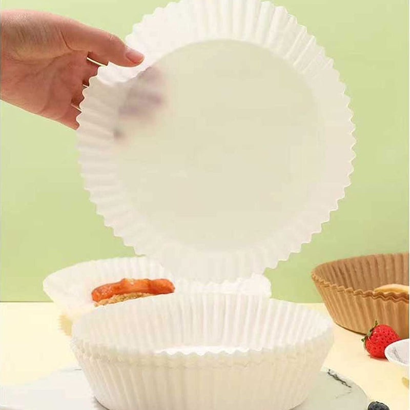 50/100pcs Air Fryer Disposable Paper Liner, Non-Stick Round Disposable Liner, Baking Paper Oil Proof, Food Grade Parchment, Used For Baking, Cooking Microwave