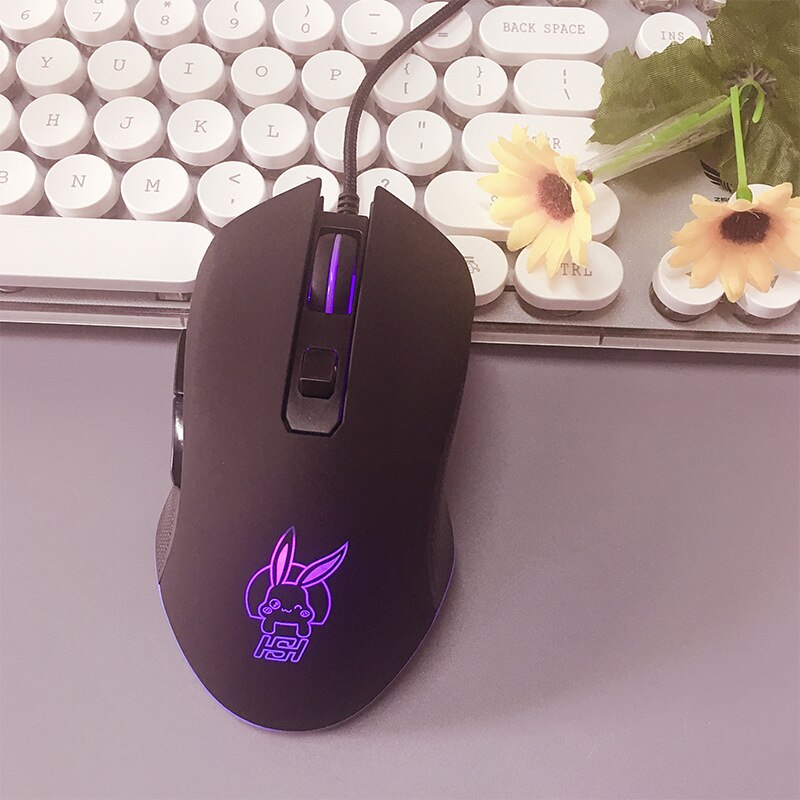 USB-C mute colorful luminous mouse for type C notebook computer mouse gaming mouse