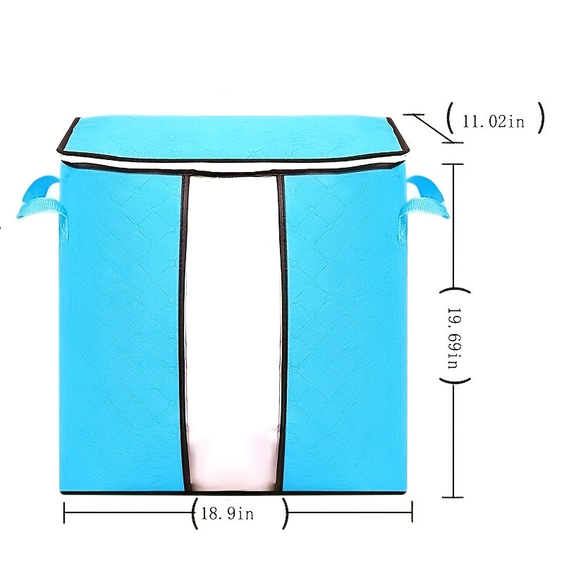 Quilt Storage Bag, Foldable Clothes Storage Bags, Home Blanket Luggage Zipper Organizer Bags, Wardrobe Organizer