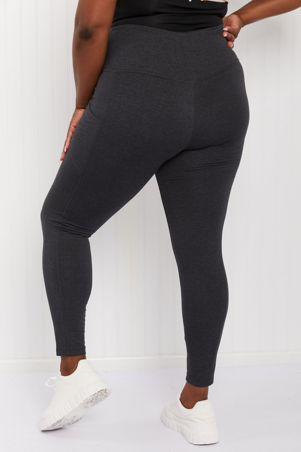 Zenana Ready to Roll Full Size Wide Waistband Pocket Leggings