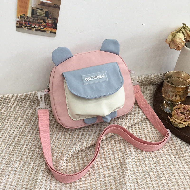 Summer Cute Japanese College Style Cartoon Bear Soft Girl Student Messenger Bag