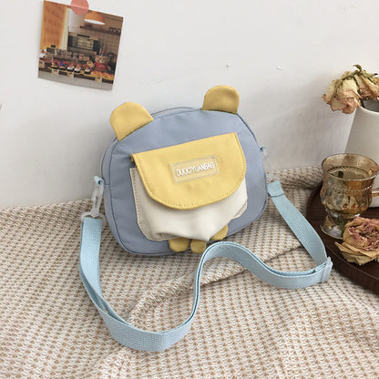 Summer Cute Japanese College Style Cartoon Bear Soft Girl Student Messenger Bag