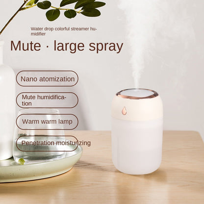 Portable Mini Humidifier, 220ml/330ml,Small Cool Mist Humidifier, USB Personal Desktop Humidifier For Bedroom Travel Office Home