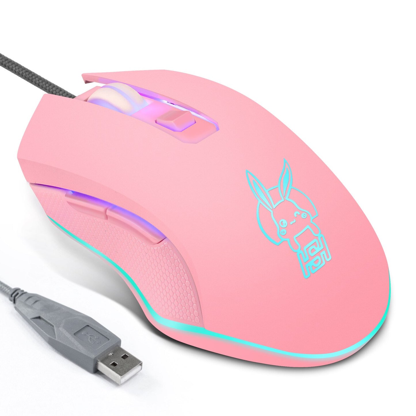 USB-C mute colorful luminous mouse for type C notebook computer mouse gaming mouse