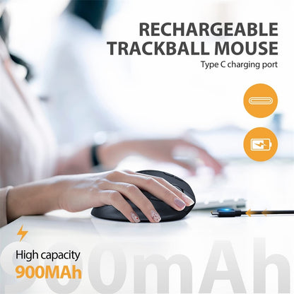 Jelly Comb Bluetooth+2.4G Trackball Mouse Wireless Rechargeable Gaming Mouse for Gamer Mac Thumb Control Mouse