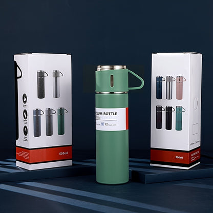 1pc Business Thermal Mug, 304 Stainless Steel Gift Set, Stainless Steel Tea Cup, Car Double Layer Stainless Steel Water Cup