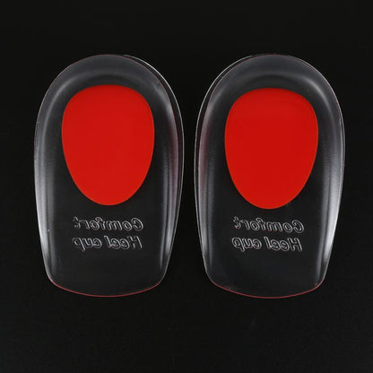 2pcs/pair Soft Silicone Gel Insoles For Heel Spurs Pain Relief Foot Cushion Foot Massager Care Heel Cups Shoe Pads Height Increase Insoles