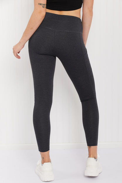Zenana Ready to Roll Full Size Wide Waistband Pocket Leggings